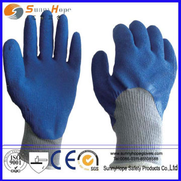 Interlock doublé Crinkle Finish latex coatd working Glove